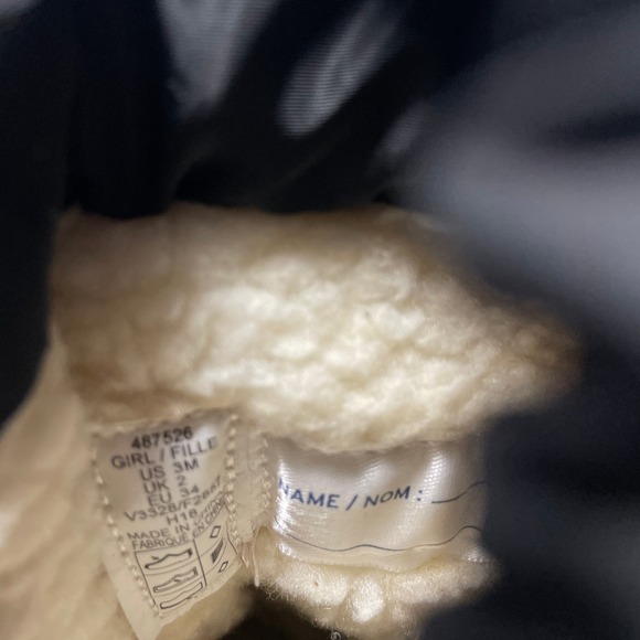 Lands End Youth 487526 Hillary Tall Snow Winter Boots sz 3m Faux Fur Black - Picture 6 of 10